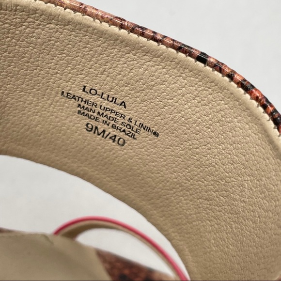 Louise Et Cie Lula Slide Snakeskin Print Square Toe Sandal - Picture 7 of 9